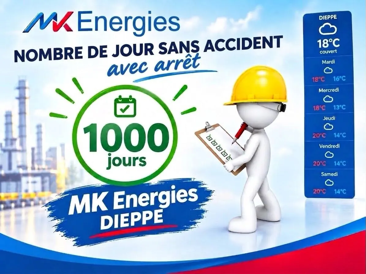 1 000 jours sans accident de travail avec arrêt...